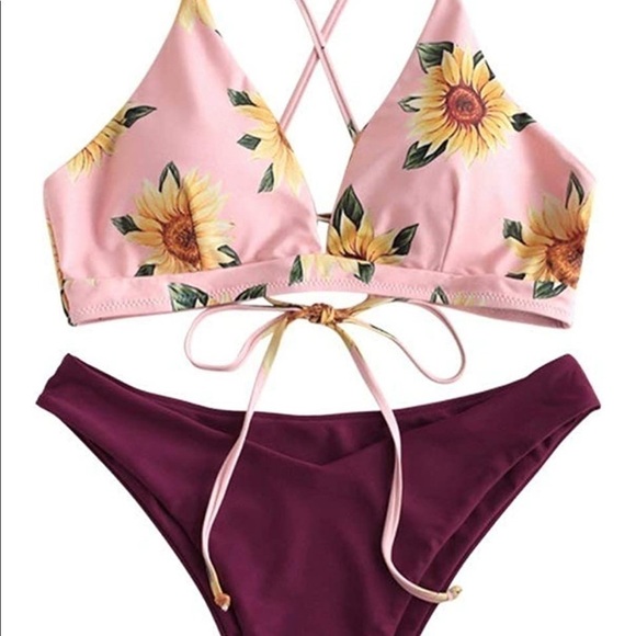 Sunflower Two Piece Bikini Set - Picture 3 of 7